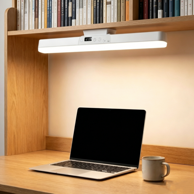 호밍사이 무선 리모컨 자석 LED등 탁상 스탠드 시력보호 공부조명 무드등 각도조절 독서등 화장대 조명, 화이트