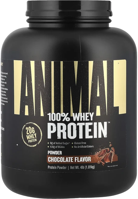 몸관리하세요 겨울입니다 Animal 100% Whey Protein™ 분말 초콜릿 퍼지 맛 1.81kg(4lb) 특별관리진행, Animal100WheyProtein분말초콜릿퍼지맛18, 1.81kg, 1개 - 쿠팡