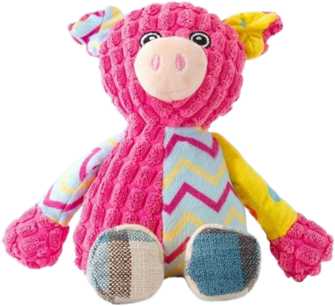 멍케어 강아지 장난감 터그놀이 애착인형 바스락 삑삑이 7종, 바스락돼지