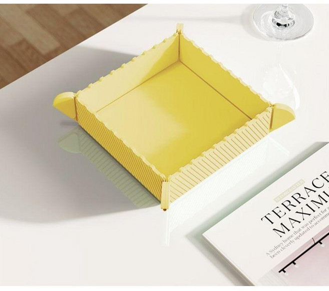 접이식 자석 접시 다용도사용가능 제니오숲, 1개, 옐로우