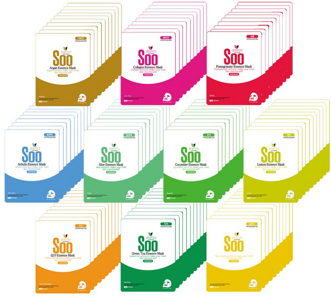 청정미인 에센스 마스크팩 100매 세트, 1개, 100개입