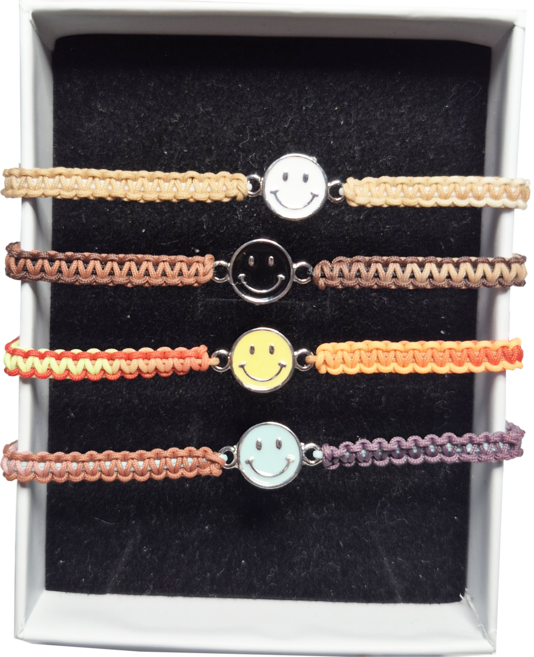 스마일 커플 우정 실 매듭 소원 패션 끈 팔찌