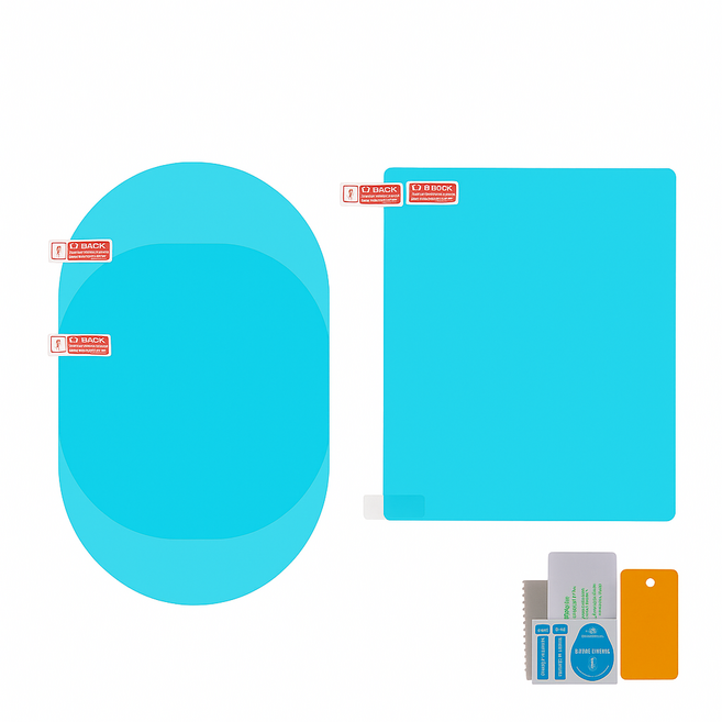 자동차 사이드미러 방우 필름 4종 세트, 투명