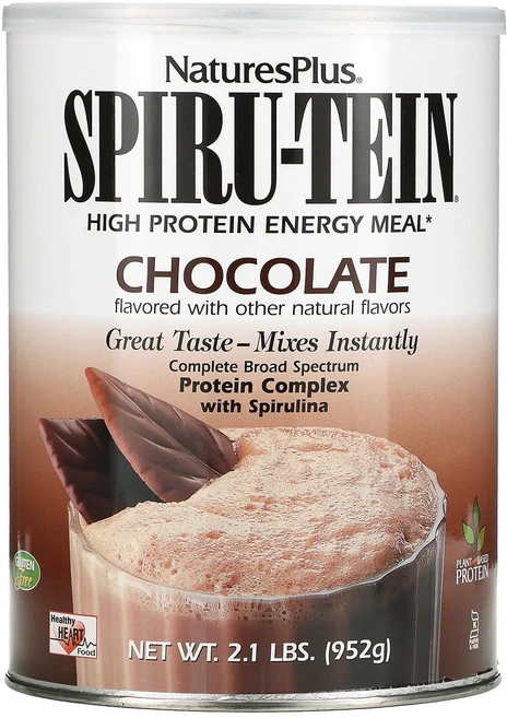 NaturesPlus Spiru-Tein 고단백질 에너지 식사 초콜렛 2.1 lbs. (952 g), NaturesPlusSpiruTein고단백질에너지식사초, 1개, 952g - 쿠팡