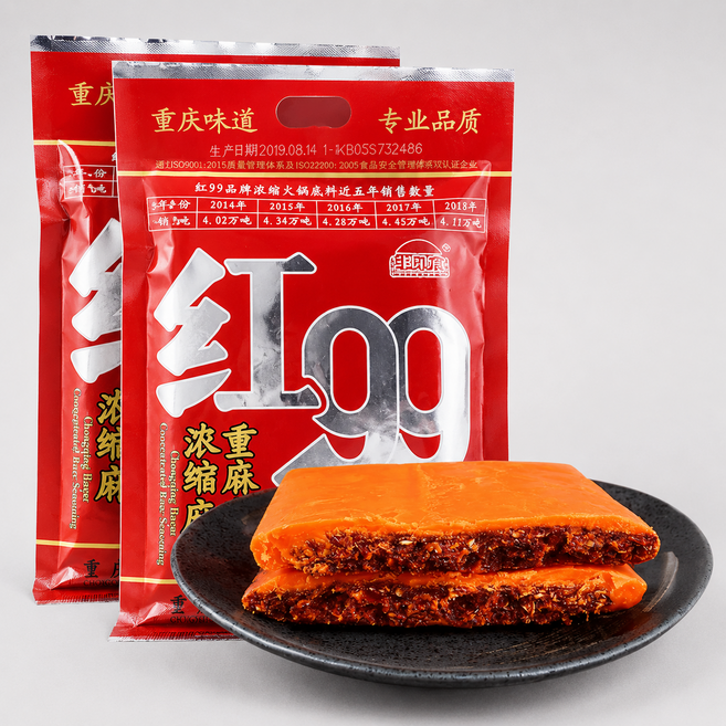 홍구구 마라탕소스 대용량 중국 만능 시즈닝 훠궈, 400g, 5개