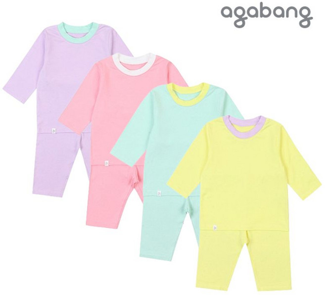 아가방 컬러풀8부내의 PINK MINT PURPLE YELLOW 01Q357606