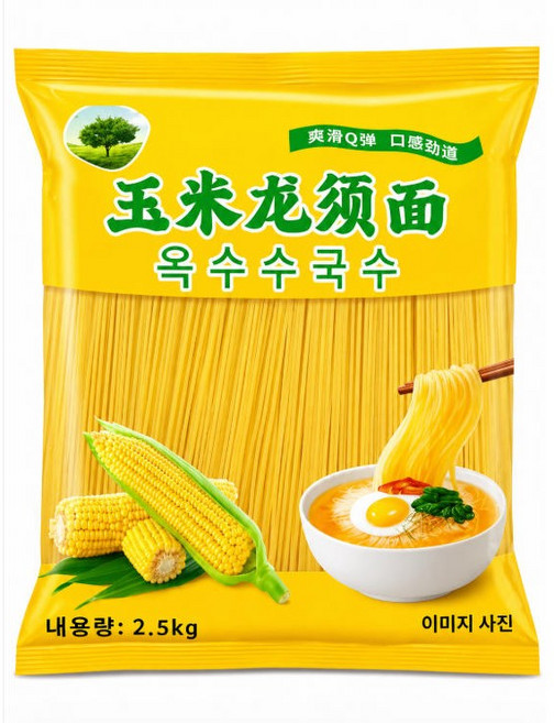 <천룡무역> 쫄깃하고 매끄러운 맛있는 옥수수국수, 1개, 2.5kg
