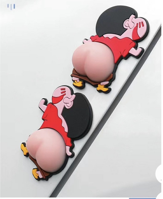 식객매점 차량용 도어가드4P 문콕 방지 귀여운캐릭터 짱구엉덩이 스티커 말랑말랑한 문콕방지 도어가드, 짱구, 8개