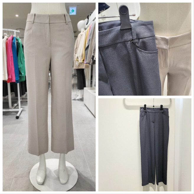 올리비아로렌 모던한 간절기 솔리드 와이드 팬츠 nc청주점 vocdl4s1311