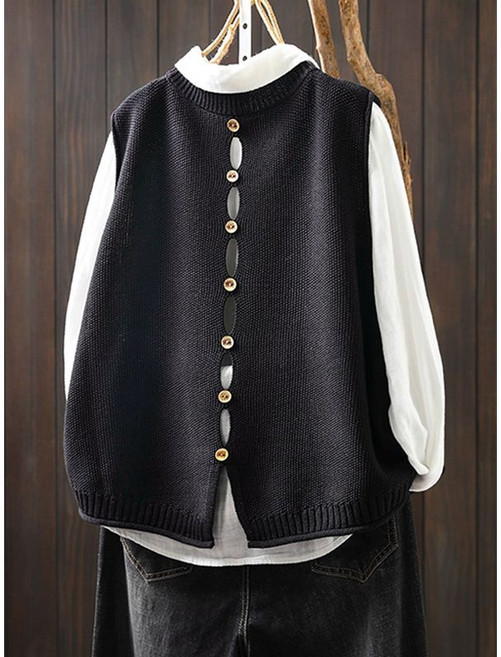 에꼴드파리 비포 백단추 니트조끼 F59WVB001Z