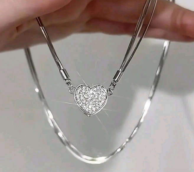 愛心項鍊 閃亮