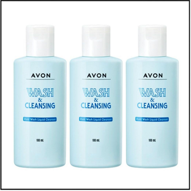 AVON 雙效洗顏乳 洗卸二合一100 ml, 3組
