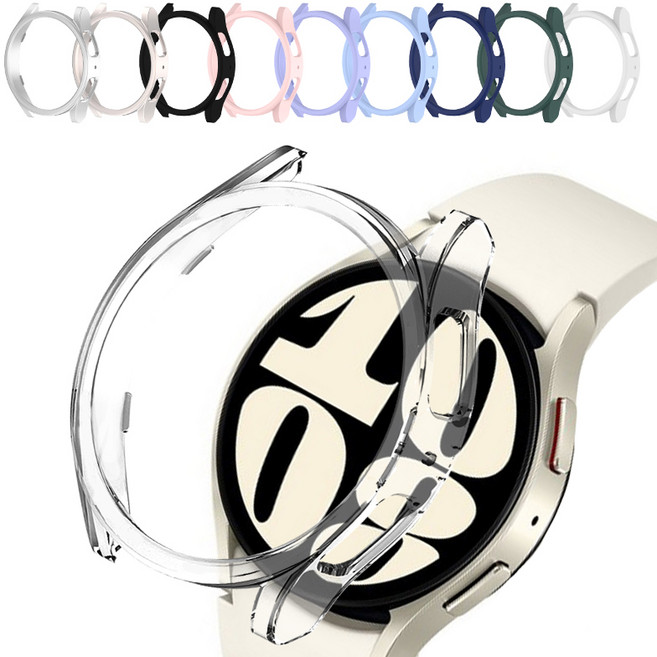 갤럭시 워치 7 적용 40mm/44mm PC 펀칭 시계 케이스, 블랙, 1개