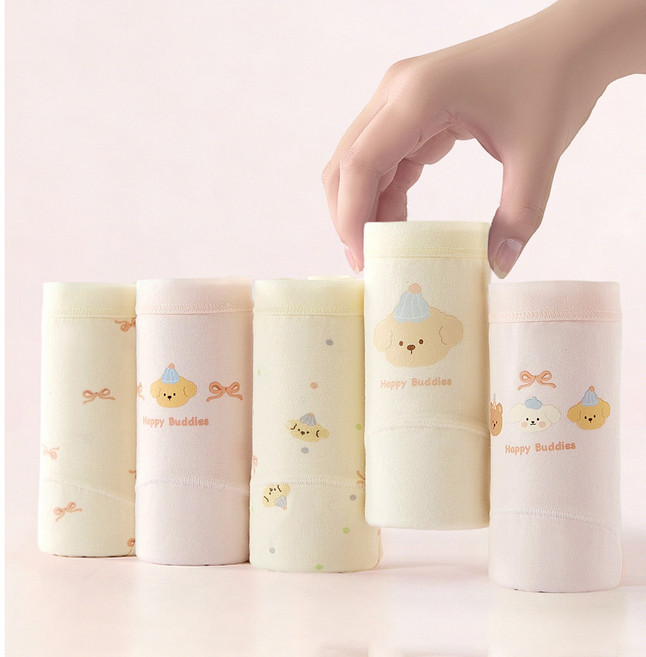 귀여운 소녀감성 데일리 순면 팬티 5종 세트