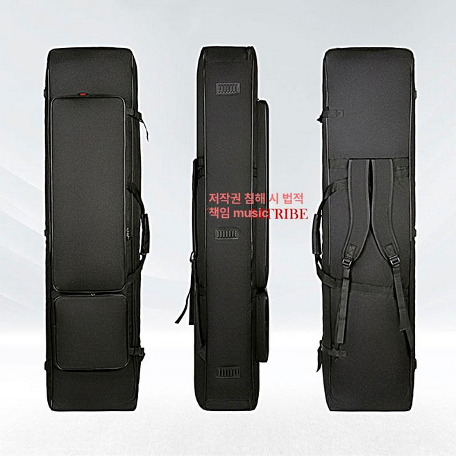 88건반 케이스 가방 풀리 전자키보드 신디사이저 바퀴 88키 커스텀 B형 블랙 더블 백팩, 1개, Yamaha P48 125 128 블랙, 기본 모델명/품번