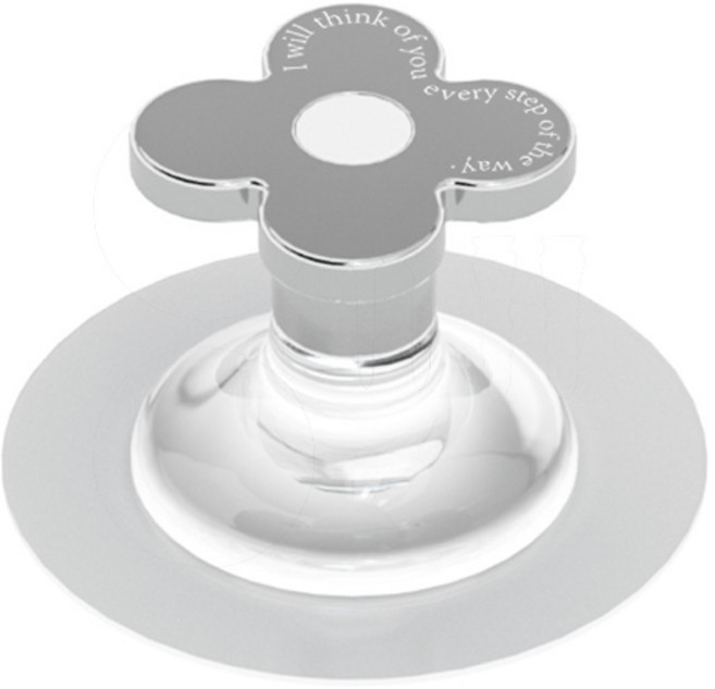 플라워 붙이는 무타공 손잡이 가구 싱크대 서랍 유리, 3개