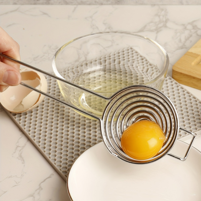 쿠코아 거치 가능한 스테인리스 계란 노른자 분리기, 1개