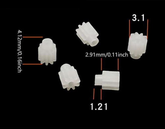 Syma 모터 기어 엔진 톱니바퀴 기어 X5HW X5SW X5C X5SC RC 쿼드콥터 헬리콥터 드론 부품 5 개, 1개, 1) WHITE