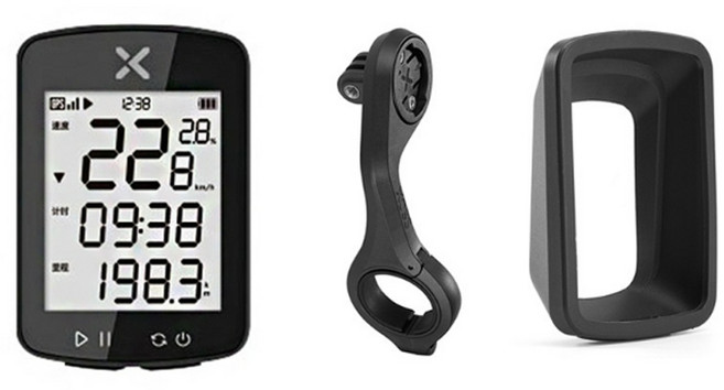 XOSS 行者二代 G2 自行車碼表 GPS車速表 心率監測 速度踏頻傳感器, 1個, 【G2碼表】+支架+保護套, 黑色