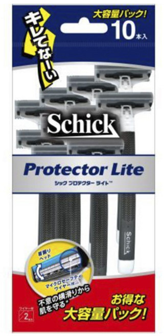 Schick 舒適牌 Protector Light 拋棄式刮鬍刀, 10入, 1包