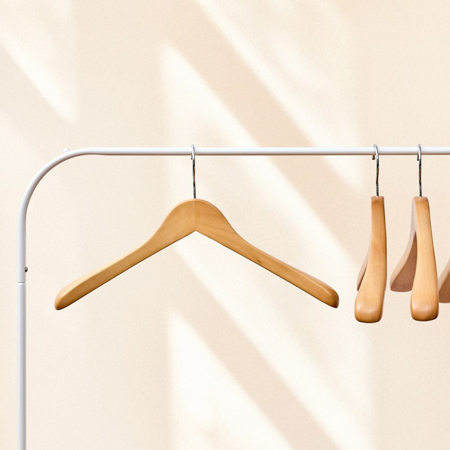 씨인크 옷가게 고급 원목 월넛 옷걸이 바지걸이, 남성 자켓용 원목, 10개