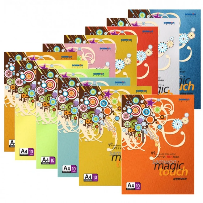 삼원 매직터치 머메이드지 OA용지 180g A4 10매 [평점상위], 1개, 매직터치 A4 180g M09_연옥색 - 쿠팡