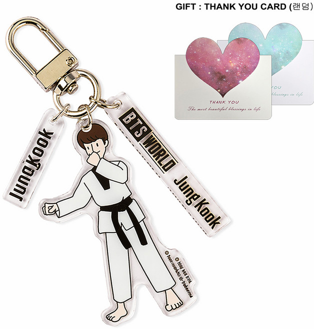 방탄소년단 정국 굿즈 - 공식 BTS 월드 ANOTHER STORY 아크릴 키링 가방걸이 핸드폰 악세서리, 정국키링