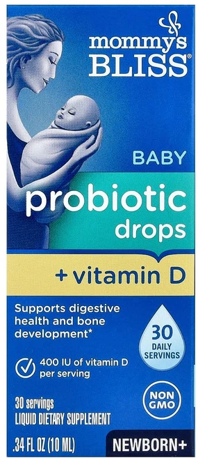 마미스 블리스 프로바이오틱 드롭 플러스 비타민d .34 fl oz (10ml), 기본, 1개 - 쿠팡