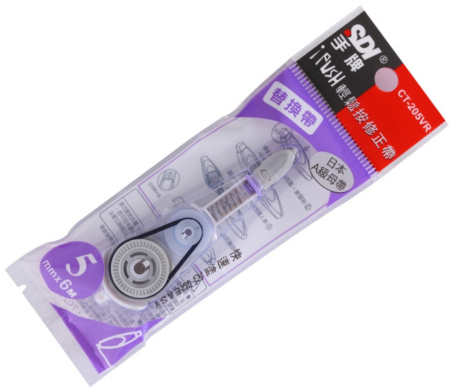 SDI iPUSH 輕鬆按修正帶替換帶, 1個, CT-205VR, 紫