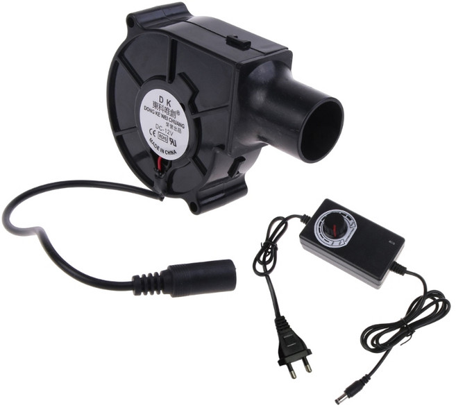 미국/EU 플러그 속도 조절형 송풍기 12V 그릴 장작 난로 야외용 휴대용, style EU