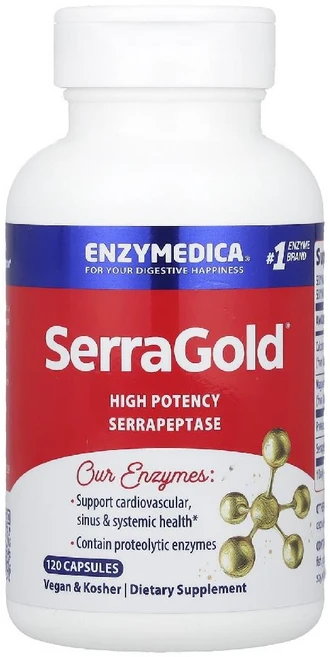 엔자이메디카 세라펩타제 100000SPU SerraGold 캡슐 120정, 1개 - 쿠팡