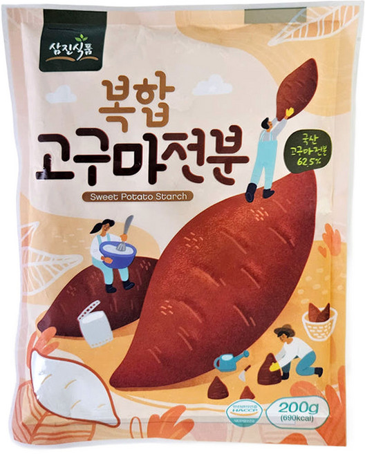 삼진식품 복합 고구마전분 200g 고구마 가루 부침 튀김, 1개