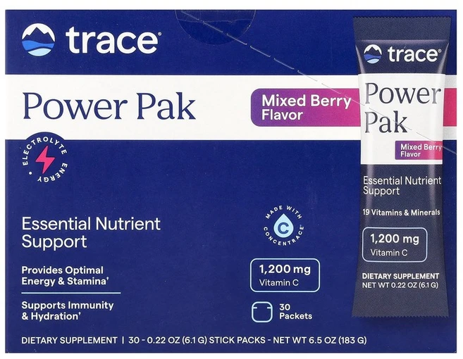 Trace 파워 팩 믹스 베리 30팩 각 6.(0.22oz) -, Trace, 파워 팩, 믹스 베리, 30팩, 각 6.1, 1개 - 쿠팡