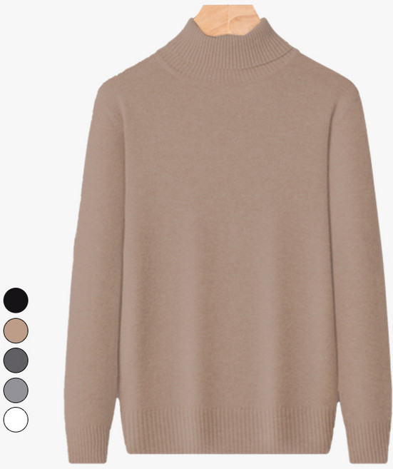 텐클로 빅사이즈(85~130) 남여공용 니트 스웨터 스판 무지 긴목 목폴라 터틀넥 티셔츠 TC-073