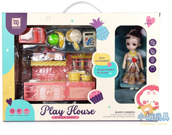 DONGYE 蘿莉娃娃廚房組 兒童玩具, 1個, 隨機不挑款