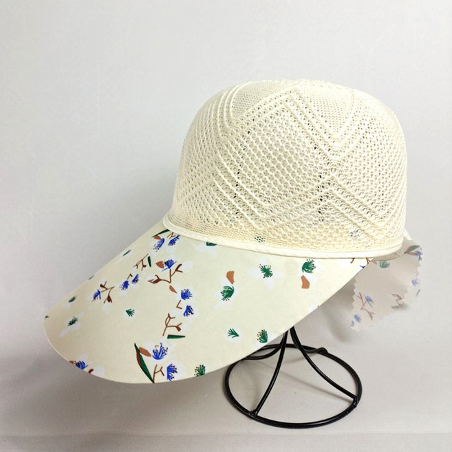 모델엄마 여름용 플로럴 와이드 썬캡 버킷햇 밴딩 챙모자(4colors)