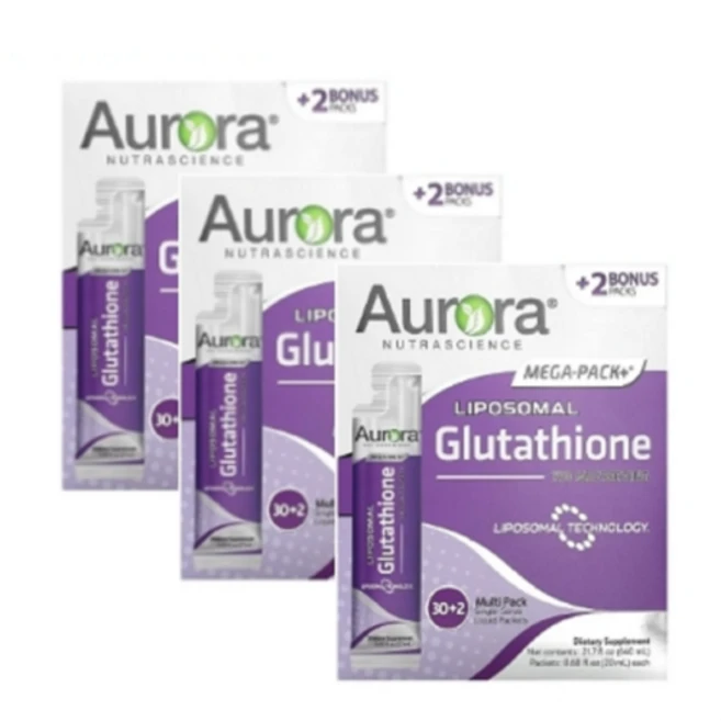 2+1 오로라 뉴트라사이언스 메가 팩 글루타치온 리포소말 750mg 32팩 각 20ml - 쿠팡