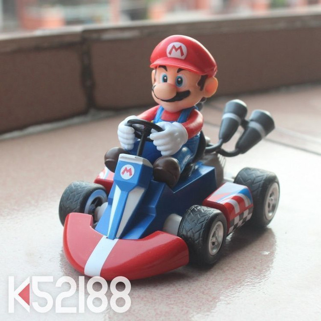 Super Mario 瑪利歐賽車系列 回力車 手辦模型玩偶玩具, 1個, 瑪麗高約8cm，吸塑盒子包裝