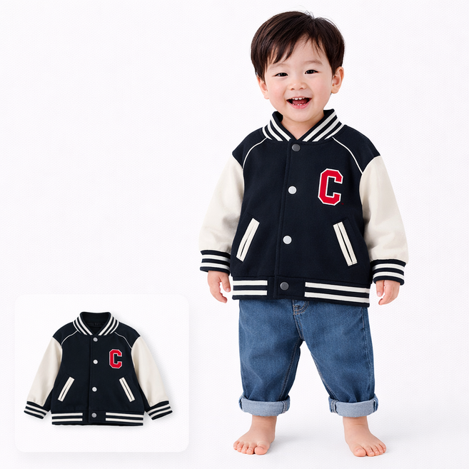 유아 남아 야구점퍼 키즈 바시티 점퍼 아동 스타디움 자켓 봄 가을 아우터