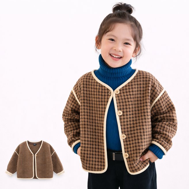 북유럽 유아동 아기 어린이 여아 오버핏 간절기 아우터 남매룩