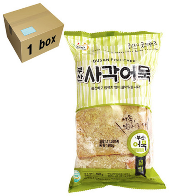 굿프랜즈 부산 사각어묵 1box (800g x20), 20개, 800g