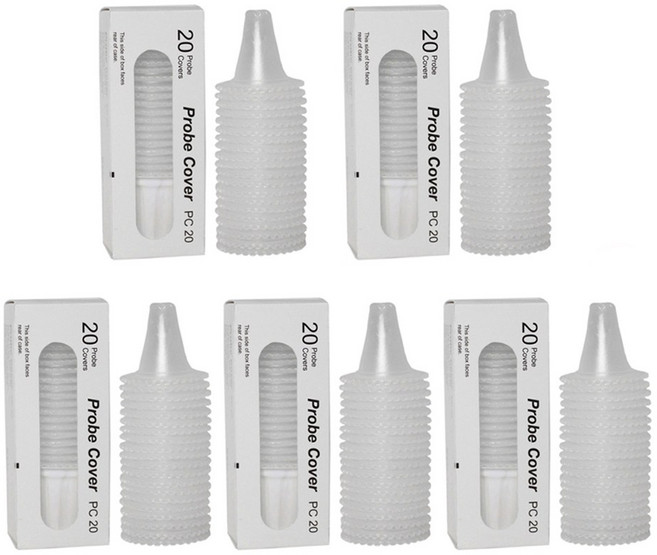 리리월드 브라운 귀 체온계 호환 일회용 렌즈 필터, 100개