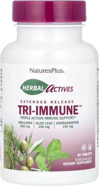 몸관리하세요 겨울입니다 NaturesPlus 허브 액티브 서방형 Tri-Immune™ 60정 특별관리진행, NaturesPlus허브액티브서방형TriImmune60, 1개 - 쿠팡