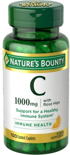 네이처로스 바운티 비타민C 로즈힙 지원 1000mg 코팅 정제 미국내수, 100카운트 (1팩), 1개, 100정 - 쿠팡
