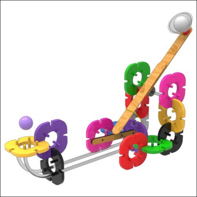 골드버그 마블런 투석기 구슬 레일 트랙 블록 고무줄 슈팅 032F14H0 (32pcs)