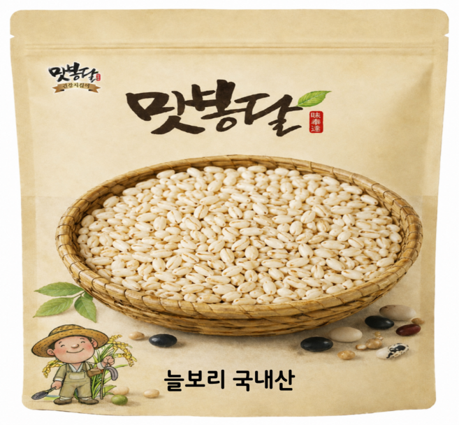 맛봉달 26년산 늘보리쌀 보리쌀 옛날보리쌀 국내산, 1개, 10kg 마대포장