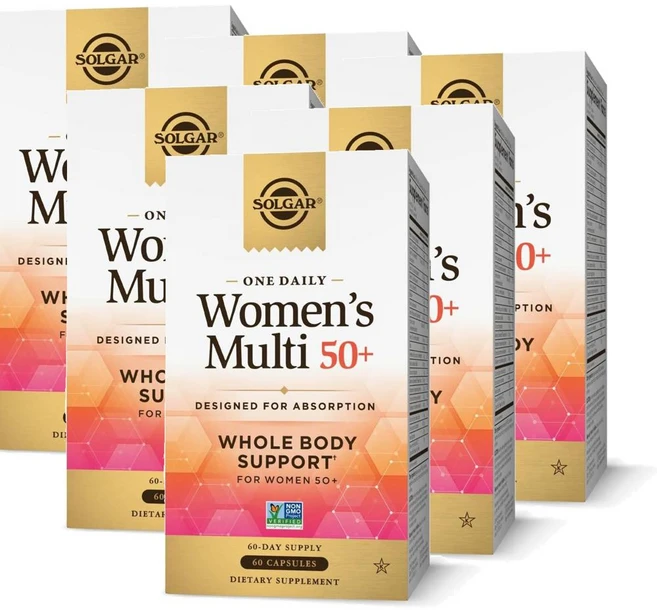 솔가 우먼 50세이상 멀티비타민 원데일리 홀바디서포트 캡슐 Solgar Women Multi 50 plus, 6개, 60정 - 쿠팡