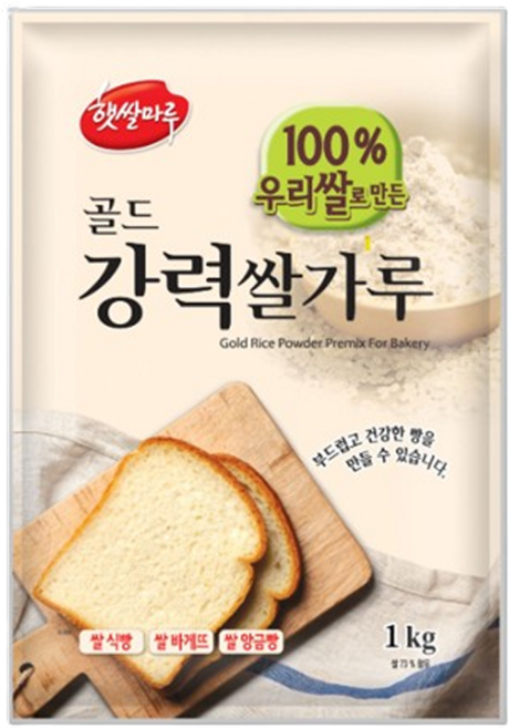 대두식품 햇쌀마루 골드 강력 쌀가루 국산 1kg, 12개