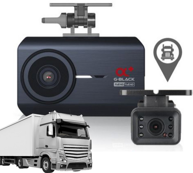 지넷 화물차 블랙박스 G-BLACK Alpha+ 2채널 트럭 32gb FHD 포터 탑차 봉고 적외선 방수, 128GB / 19M 케이블 변경, 본체(전방카메라), 후방카메라, 상시전원 케이블, 전/후방 연결 케이블, 고정형 거치대 세트, 사용자설명서, 128GB