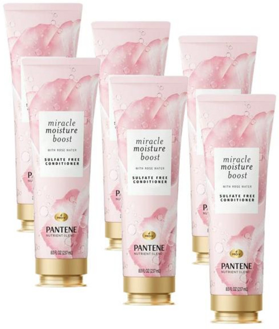 팬틴 미라클 모이스쳐 부스트 로즈워터 컨디셔너 Pantene Miracle moisture boost Conditioner, 6개, 237ml